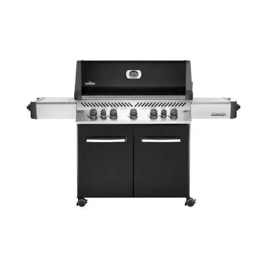 Picture of Prestige® 665 Propane Gas Grill with Infrared Side and Rear Burners, Black